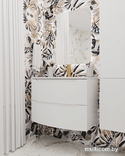 Belux Тумба под умывальник Ганновер НП 80-02 (белый глянец)