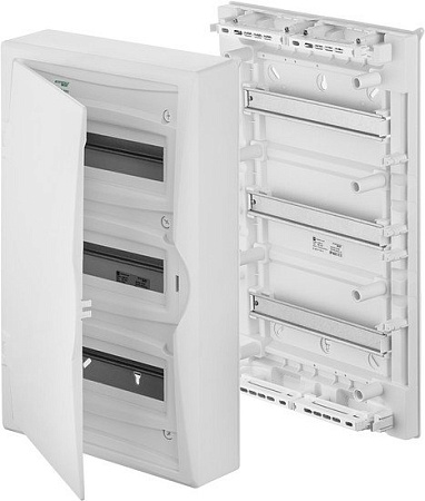 Бокс пластиковый Elektro-Plast Eco Box 3x12M, N/PE 4x 6x16+3x10mm2, белая пласт. дверь, белый RAL9003, 560x354x107mm, IP40