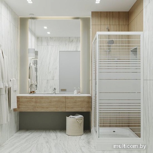 Душевая стенка Triton Фьюжн 800 (белый/полосы)