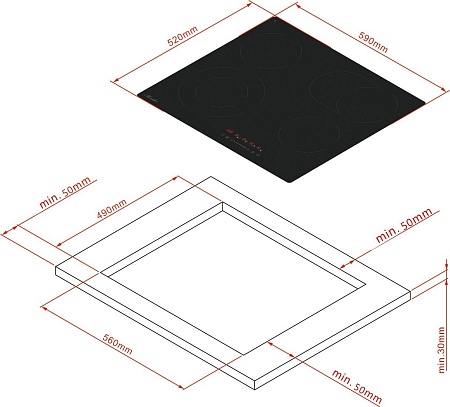 Варочная панель Monsher MHE 6013