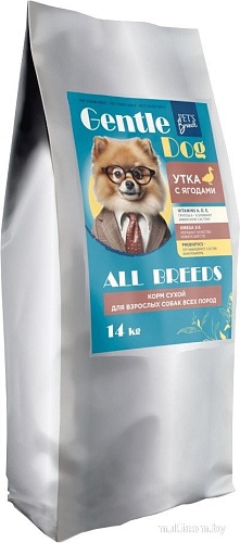 Сухой корм для собак Pet's Brunch ДжентлДОГ Утка с ягодами 14 кг
