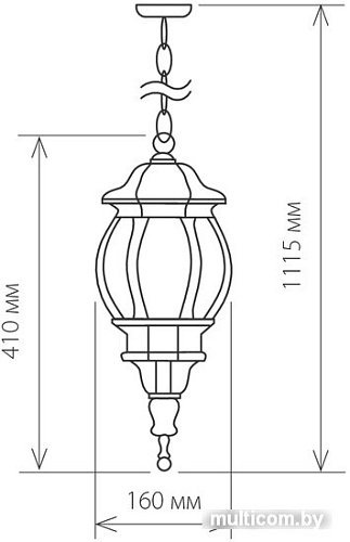 Уличный фонарь Elektrostandard GL 1001H (черное золото)