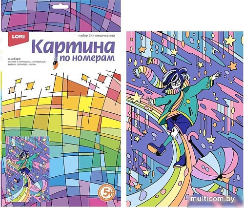 Картина по номерам Lori Аниме. Звездные фантазии Ркн-120