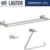 Набор аксессуаров для ванной Lauter 21TS1019 + 21TS1017 + 21TS1011 (Chrome, 3 предмета)