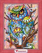 Алмазная мозаика Алмазная Живопись Красочный филин АЖ-1610