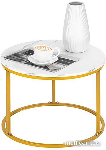 Журнальный столик El Casa 240322 (белый мрамор)