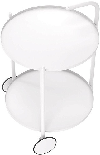 Журнальный столик Sheffilton SHT-CT60 (белый муар/белый)