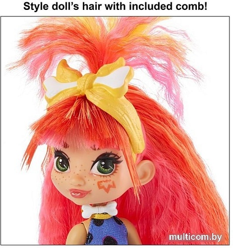 Кукла Cave Club Emberly Prehistoric Fashion Doll with Dinosaur Pet GNL83