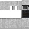 Готовая кухня Интерлиния Мила Лайт 2.3 ВТ без столешницы (бетон/бетон)
