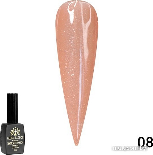 Гель Global Fashion Magic-Extension №8 с шиммером 12 мл
