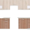 Готовая кухня ВерсоМебель Эко-5 2.8 (ясень шимо светлый/ясень шимо темный)