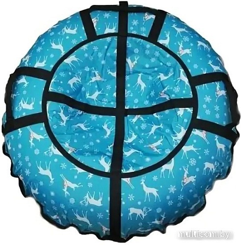 Тюбинг Hubster Люкс Pro S 100 см (олени бирюзовые)