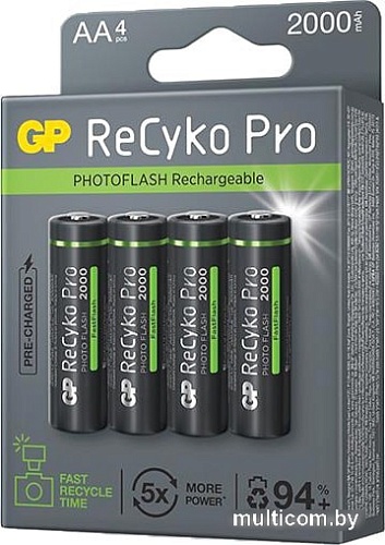 Аккумулятор GP ReCyko Pro AA 2000mAh 4 шт.
