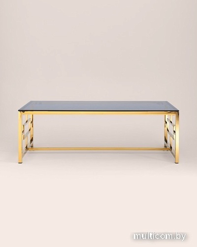 Журнальный столик Stool Group Бруклин 120x60 ECT-013-TG-SK (стекло Smoke/сталь золото)