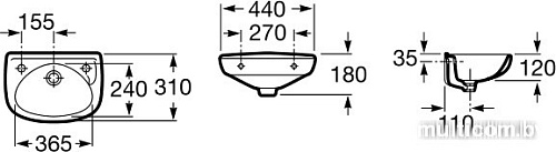 Умывальник Roca Ibis 44x31 (320841001)