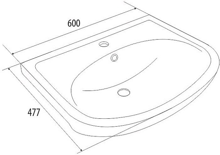 Умывальник IDDIS Harizma 0056000i28