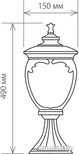 Уличный фонарь Elektrostandard Andromeda S GLYF-8024S (белое золото)