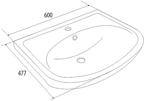 Умывальник IDDIS Harizma 0056000i28