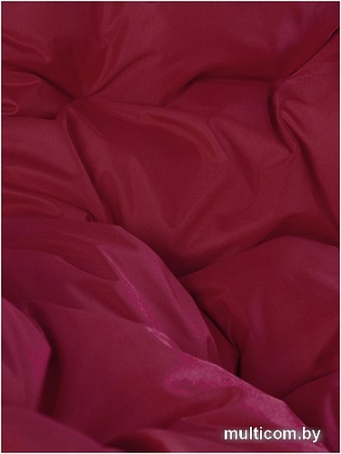 Подвесное кресло M-Group Для двоих Люкс 11510402 (черный ротанг/бордовая подушка)