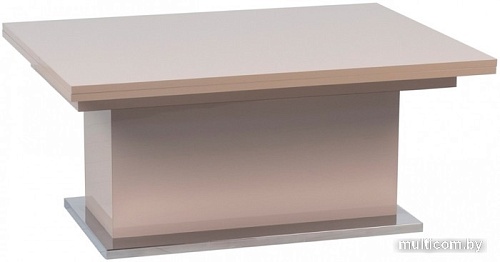 Стол-трансформер Levmar Slide G41 (капучино глянец/опоры сатинированная сталь)