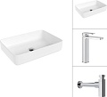 Умывальник Lauter 21487-50 + Cascade 21СК0655C с сифоном 21635CH (хром)