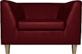 Интерьерное кресло Brioli Дедрик М (экокожа, L16 вишневый/светлые ножки)