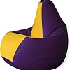 Кресло-мешок Mio Tesoro Груша Kombo XXL GF-130x85-FZH (фиолетовый/желтый)