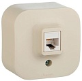 Розетка телефонная Legrand Quteo 782244 (слоновая кость)