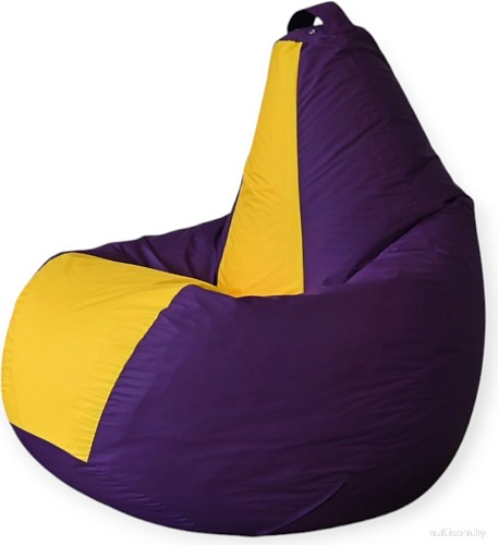 Кресло-мешок Mio Tesoro Груша Kombo XXL GF-130x85-FZH (фиолетовый/желтый)