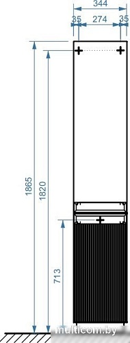 Belux Шкаф-пенал Базель П 35 (209, лаванда матовый)