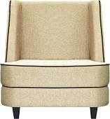 Интерьерное кресло Brioli Рико (рогожка, J1 кремовый/темные ножки)