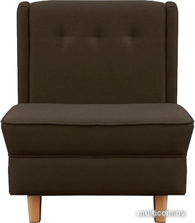 Интерьерное кресло Brioli Диди (рогожка, J5 коричневый/светлые ножки)