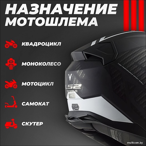 LS2 FF811 Vector 2 Splitter (S, черный/белый)