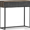 Консольный стол Shtabe Simple 7011 эко (графит/дуб веллингтон/черный)