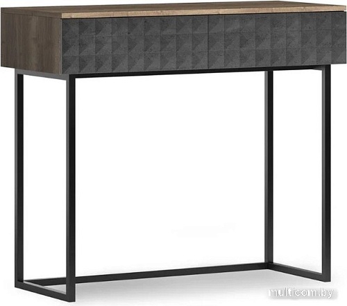 Консольный стол Shtabe Simple 7011 эко (графит/дуб веллингтон/черный)