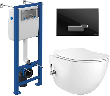 Унитаз подвесной Creavit Free FE322-34CB00E-0002 (KC0903.02.0000E + S-IN-MZ-VECTOR + P-BU-ACT/Blg/G)