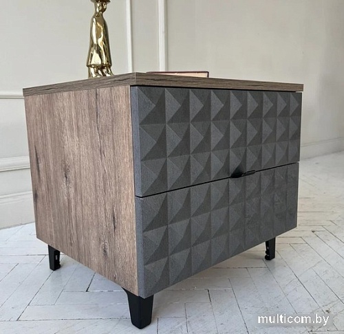 Консольный стол Shtabe Simple 7003 эко (графит/дуб веллингтон/черный)