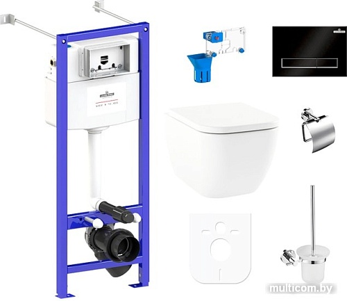 Унитаз Lavinia Boho Relfix One Rimless 9 в 1 97020136 (черный пластик)