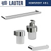 Набор аксессуаров для ванной Lauter 21TS3018 + 21TS3020 + 21TS3012 + 21TS3001 (Chrome, 4 предмета)