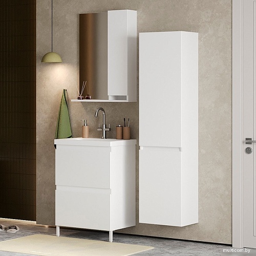 Belux Тумба под умывальник Эридан Н 60-02 (1, белый глянцевый)