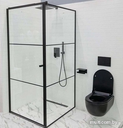 Унитаз Bocchi V-Tondo Rimless (черный матовый) 1417-004-0129+A0336-004