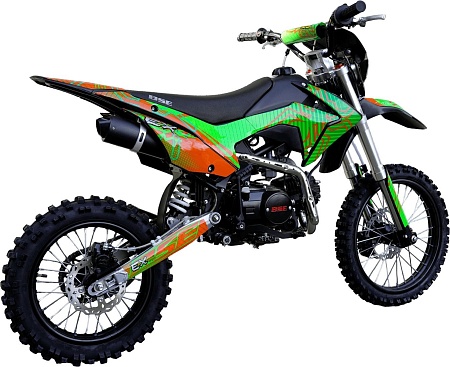 Мотоцикл BSE EX 17/14 (зеленый/оранжевый)