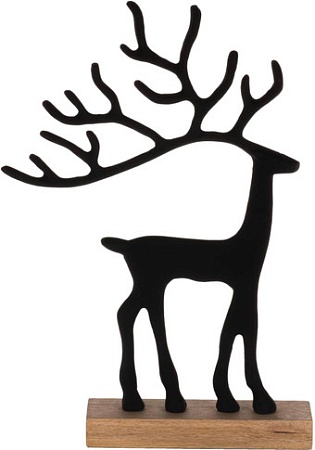 Статуэтка Eglo Baliguian Олень 427121 (алюминий/дерево, черный/натуральный)