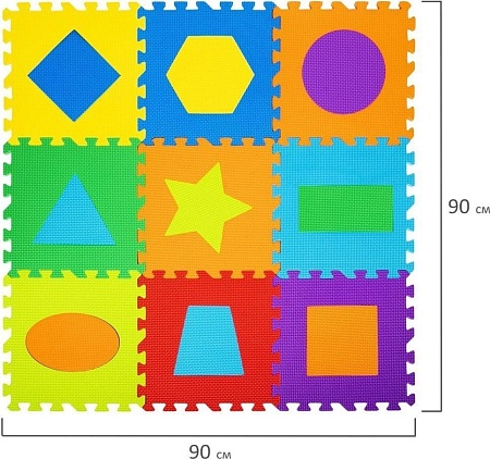 Коврик-пазл Юнландия Фигуры 664664