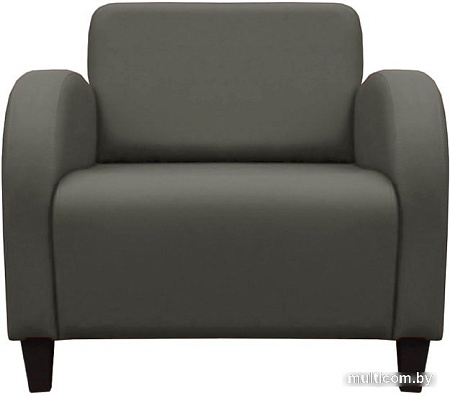 Интерьерное кресло Brioli Карл (экокожа, L21 серый/темные ножки)