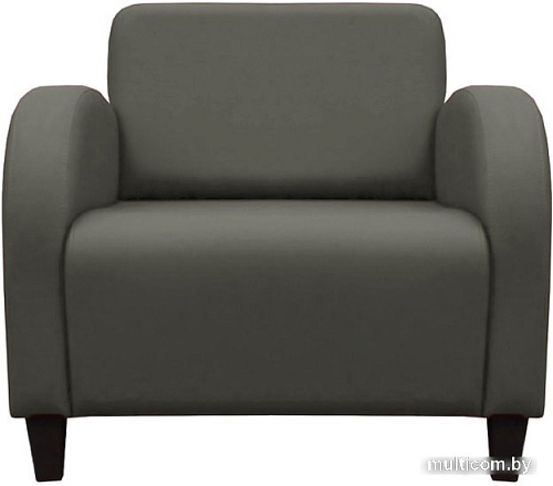 Интерьерное кресло Brioli Карл (экокожа, L21 серый/темные ножки)