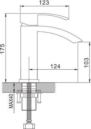 Смеситель Rose R1501F