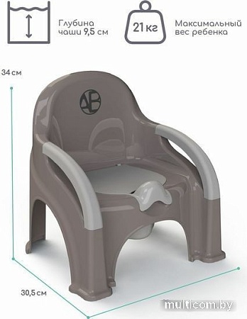 Детский горшок Amarobaby Baby chair AB221105BCh/11 (серый)