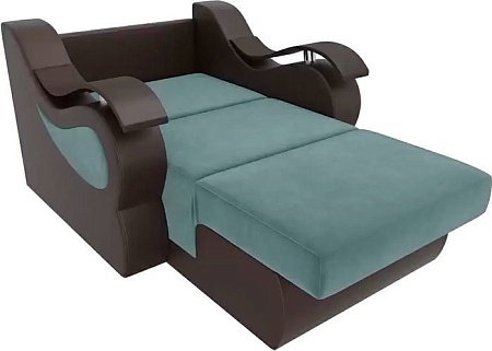 Кресло-кровать Mebelico Меркурий 105482 60 см (бирюзовый/коричневый)