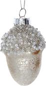 Елочная игрушка Gisela Graham Limited Winter Dreams Желудь белый 01276-1